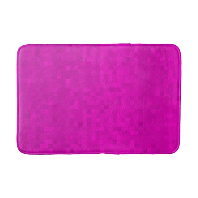 Tapis De Bain Carreaux de mosaïque rose chaud Motif, (Devant)