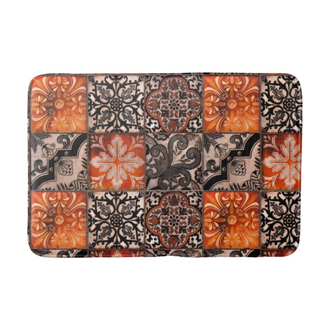 Tapis De Bain Carreaux de tangerine (Devant)