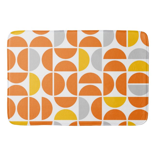 Tapis De Bain Carreaux ensoleillés du milieu du siècle (Devant)