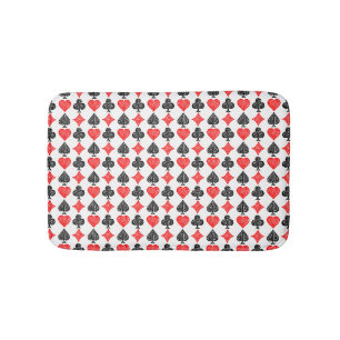 Tapis De Bain Carte de jeu noir/blanc/rouge Tous les symboles Li