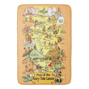 Tapis De Bain Carte des terres des contes de fées
