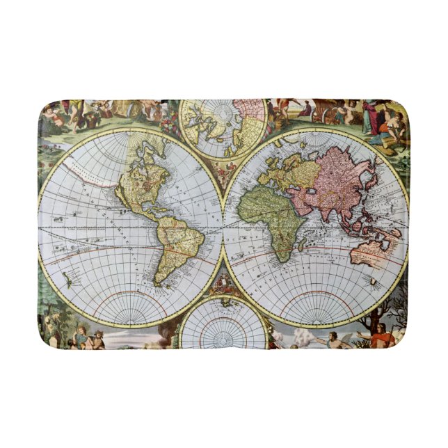 Tapis De Bain Carte du monde (Devant)