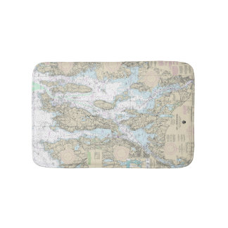Tapis De Bain Carte marine de la baie Narragansett 13221