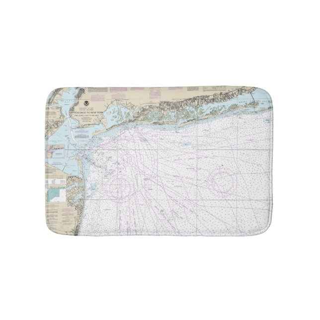 Tapis De Bain Carte nautique Feu Island Light to Sea Girt 12326 (Devant)