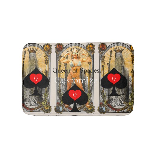 Tapis De Bain Carte Tarot Reine des pique Thunder_Cove (Devant)