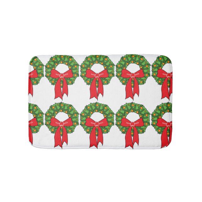 TAPIS DE BAIN "CARTOON CHRISTMAS WREATH" BATH MAT (Devant)