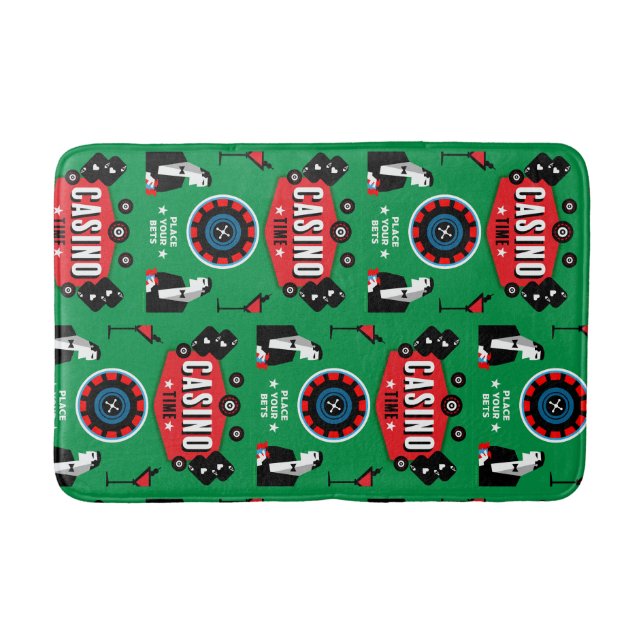 Tapis De Bain Casino Gambling Poker Roulette (Devant)
