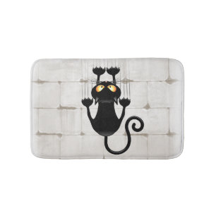Tapis De Bain Cat Falling down amusant personnage de dessin anim