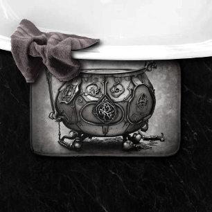 Tapis De Bain Cauldron en acier Steampunk avec agneau magique or