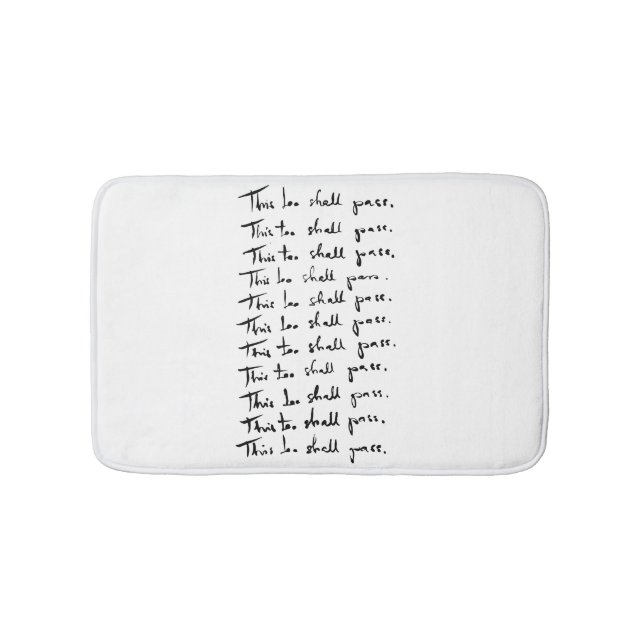 Tapis De Bain Cela aussi passera ! Guillemet inspirant (Devant)