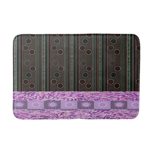 Tapis De Bain cercles de pokadot coloré salle de bain (Devant)