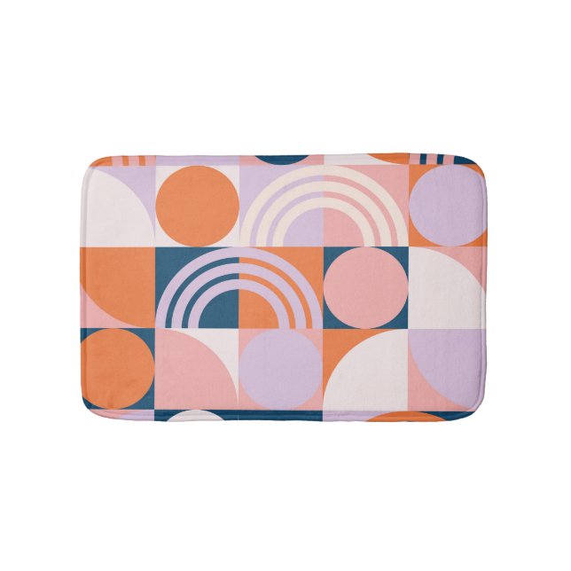 Tapis De Bain Cercles du milieu du siècle : Motif géométrique (Devant)