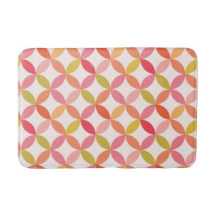 Tapis De Bain Cercles roses rouges orange modernes du milieu du 