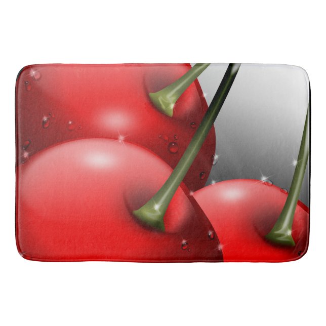 Tapis De Bain Cerises avec gouttes de ragoût (Devant)