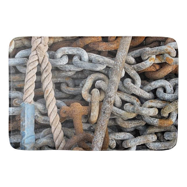TAPIS DE BAIN CHAÎNE DE PÊCHE MARITIME ET ROPE (Devant)