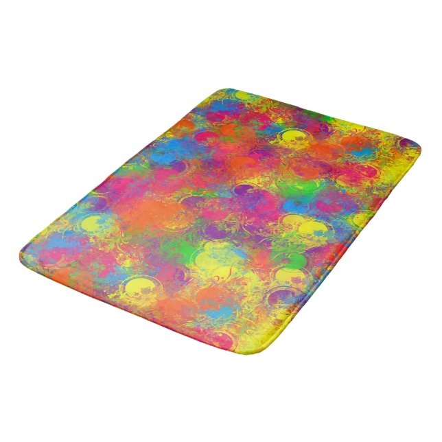 Tapis De Bain Chaîne de peinture CKC-Paint Floraux-Gros Tapis (Angle)