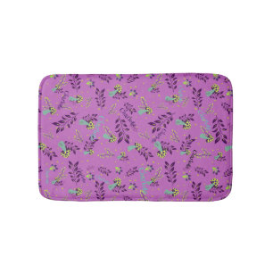Tapis De Bain Champignons Lilac et Jaune Cute Personnalisé