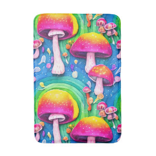 Tapis De Bain Champignons mignons colorés Motif sans joint