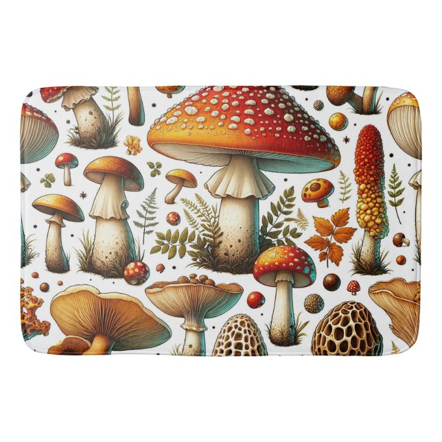 Tapis De Bain Champignons sauvages Whimsical (Devant)