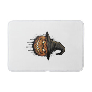 Tapis De Bain Chapeau De Sorcière Vintage Citrouille Graphique H