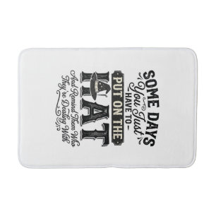 Tapis De Bain Chapeau de sorcière vintage typographie drôle de c