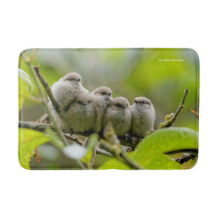 Tapis De Bain Charme de coeur Cute Bushtits Songbirds Photo de f