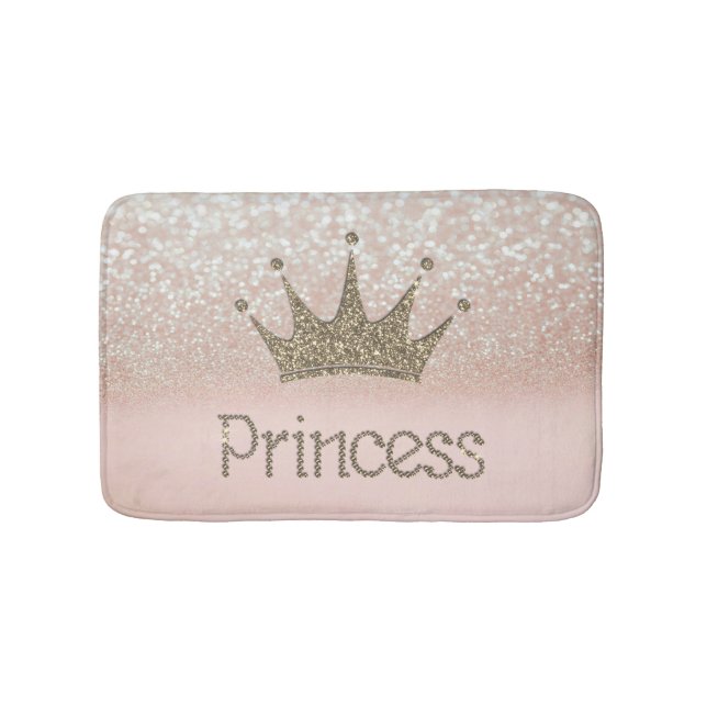 Tapis De Bain Charming Chic Tiara, Princesse, Parties scintillan (Devant)
