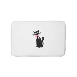 Tapis De Bain Chat Atomique avec chatte rose Chatte Fille Nettoy