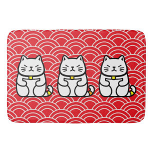 Tapis De Bain Chat chanceux japonais ou Maneki-Neko