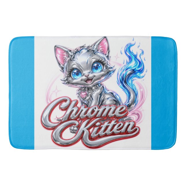Tapis de bain Chat Chrome (Devant)