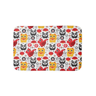 Tapis De Bain Chat, dragon, et panda chanceux de la Chine