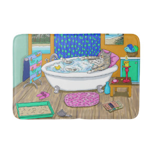 Tapis De Bain Chat drôle dans Bain 665
