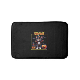 Tapis De Bain Chat Halloween Éffrayant Kitten Lover Tricot Ou Tr