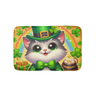 Tapis De Bain Chat mignon/chaton Saint Patrick's Day