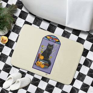 Tapis De Bain Chat noir Art Nouveau
