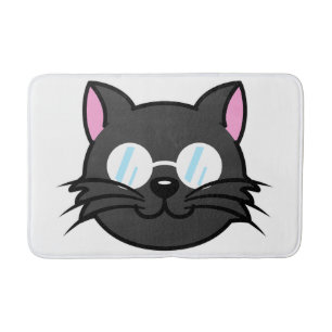 Tapis De Bain Chat noir Chat noir Chat gris Chat portant des lun