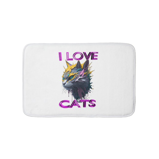 Tapis De Bain Chat noir mignon 1 (Devant)