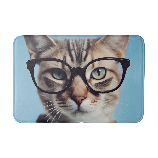 Tapis De Bain Chat Portant des lunettes (Devant)