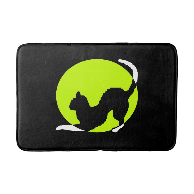 Tapis De Bain Chat Silhouette Bain Mat (Devant)