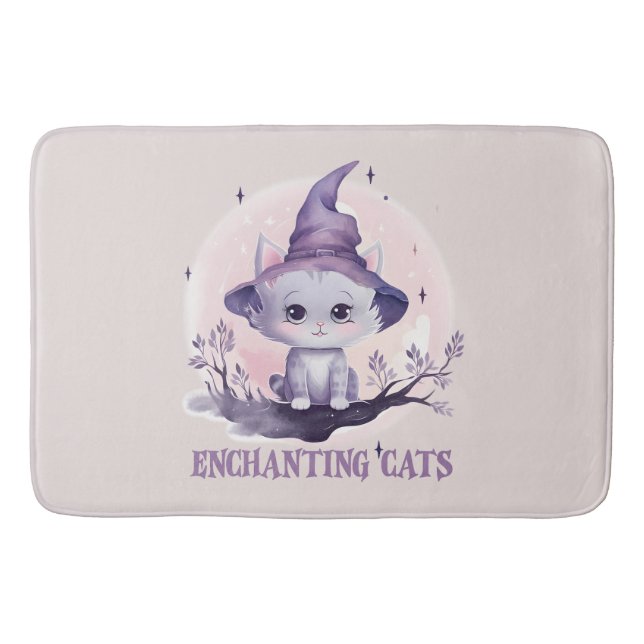 Tapis De Bain Chat sorcier enchanteur (Devant)