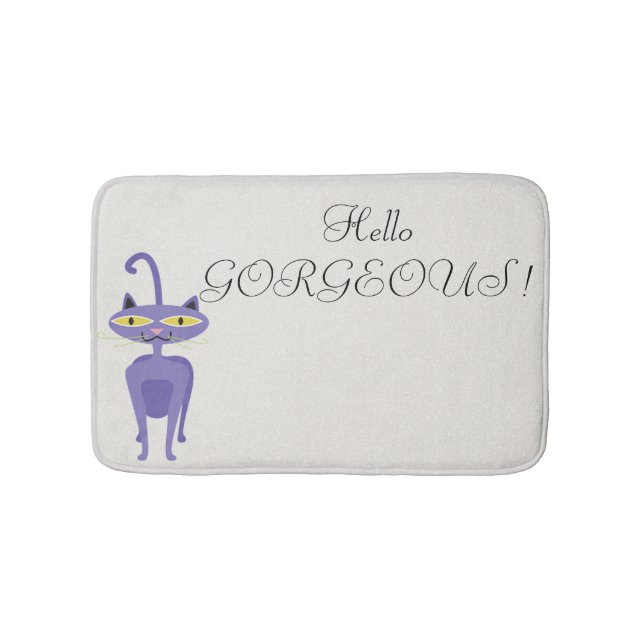 Tapis De Bain Chat Whimsical Quirky, Parties scintillant - Bonjo (Devant)