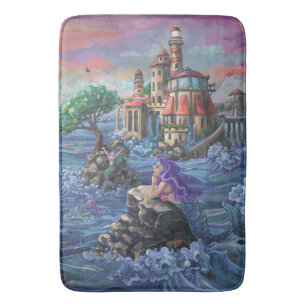 Tapis De Bain Château de Mermaid Art