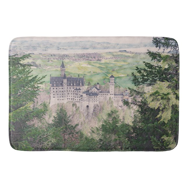 Tapis De Bain Château Retro Neuschwanstein en Allemagne (Devant)