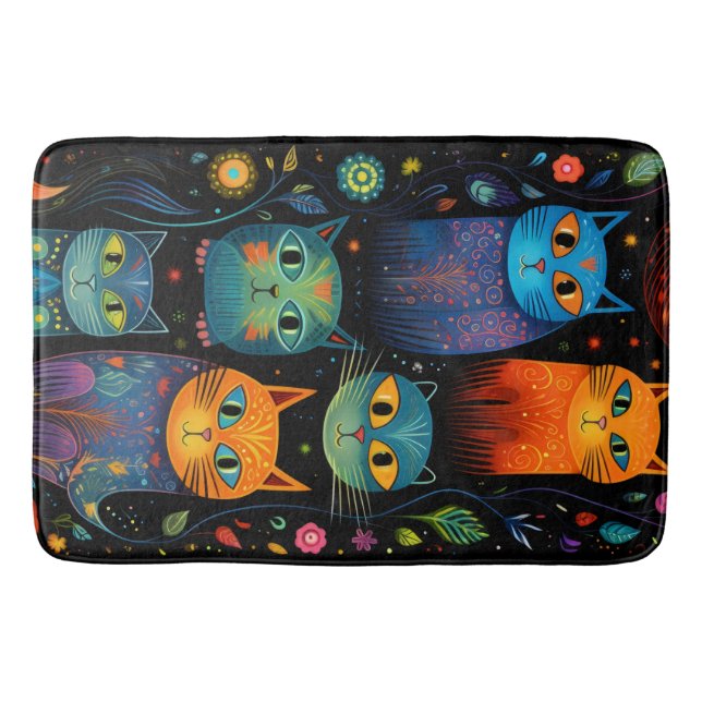 Tapis De Bain Chats bleus (Devant)