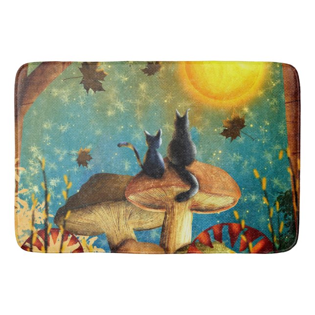 Tapis De Bain Chats de champignons (Devant)