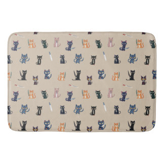Tapis De Bain Chats et couteaux Mat de bain
