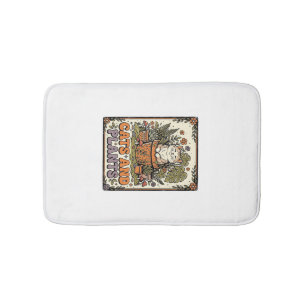 Tapis De Bain Chats Et Plantes Chat Plantes Cottagecore Vintage