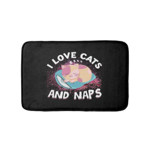 Tapis De Bain Chats marrants avec Citation Chat-Lover