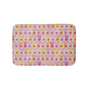 Tapis De Bain Chats mignons avec les coeurs affectueux