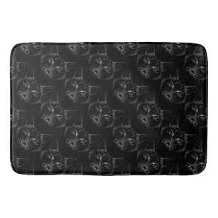 Tapis De Bain Chats noirs d'Halloween